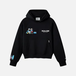 Realism and Disney Aussie Black Hoodie