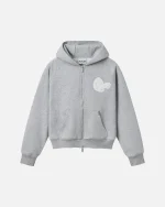 Realism Bunny Zip Hoodie Marle Grey