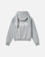 Realism Bunny Zip Hoodie Marle Grey