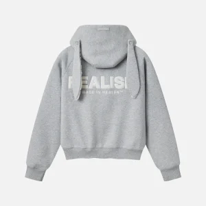 Realism Bunny Zip Hoodie Marle Grey