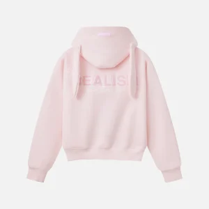 Bunny Zip Hoodie Pink Pastel