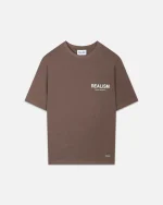 Realism Back Logo Brown Tee Sepia