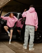 Realism Court Boxy Candy Pink Hoodie