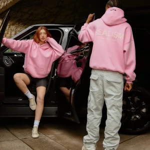 Realism Court Boxy Candy Pink Hoodie